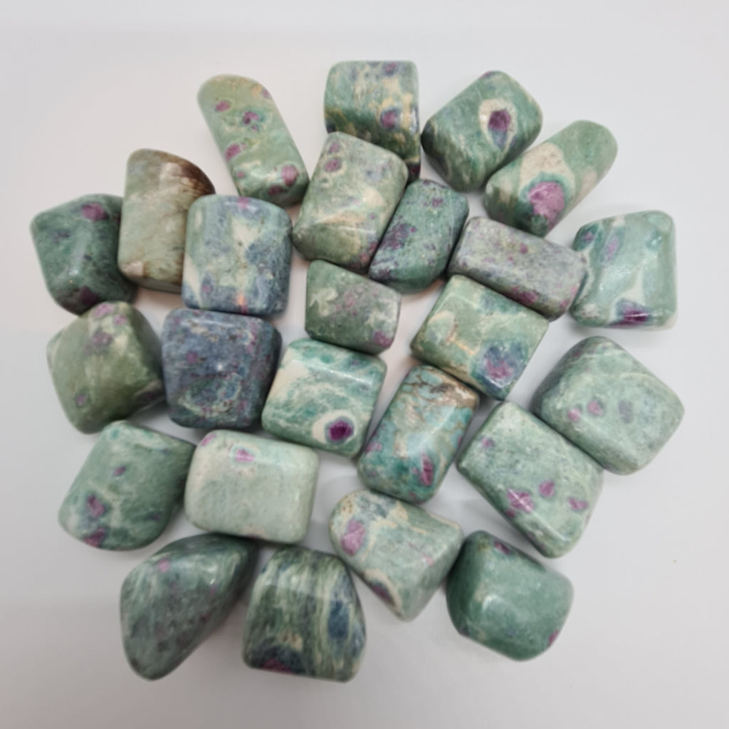 Ruby In Fuchsite Tumbled Stones