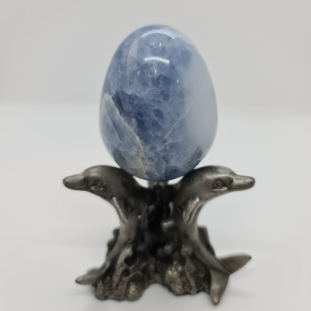 Blue Calcite Egg 1