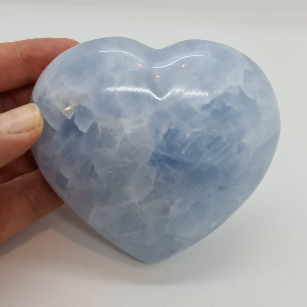 Large Blue Calcite Heart