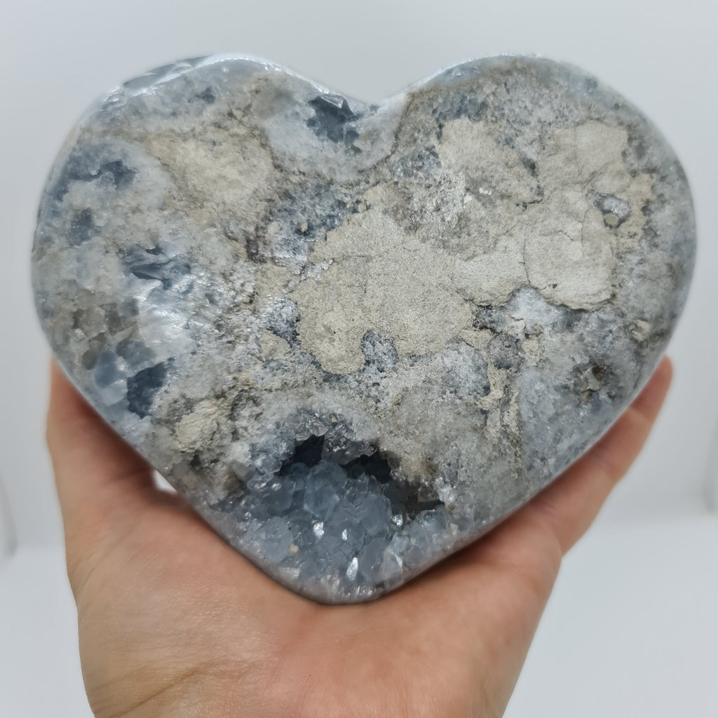 Extra Large Celestite Geode Heart