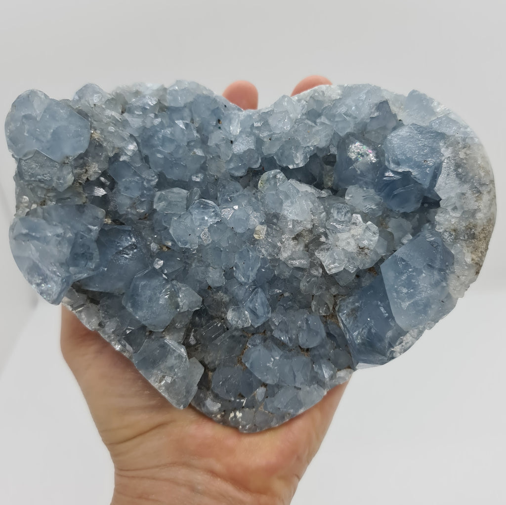 Extra Large Celestite Geode Heart