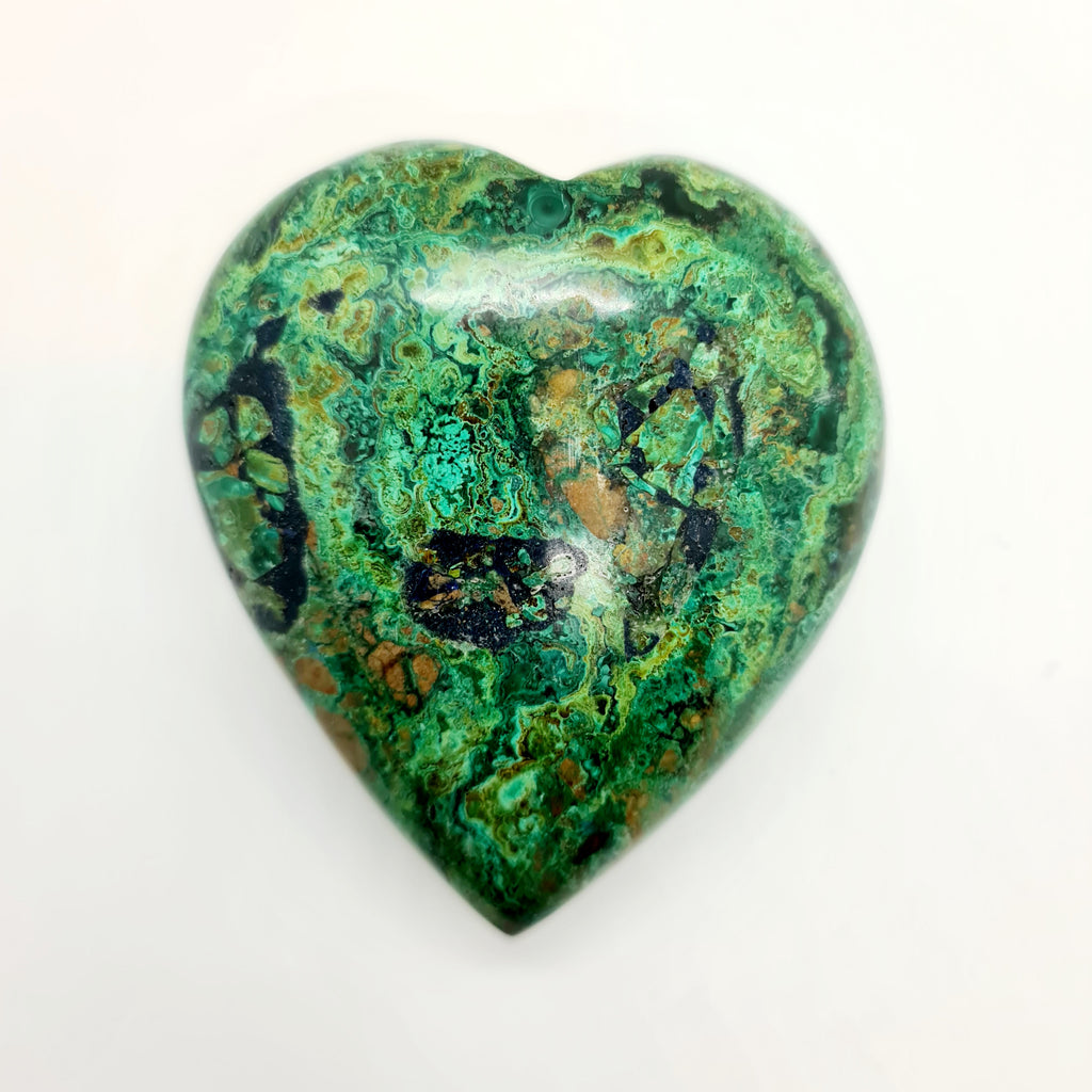 Extra Large Jumbo Chrysocolla Heart