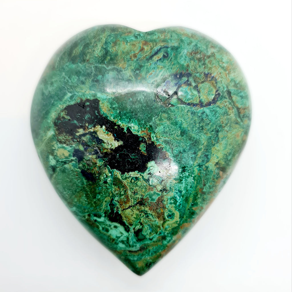 Extra Large Jumbo Chrysocolla Heart