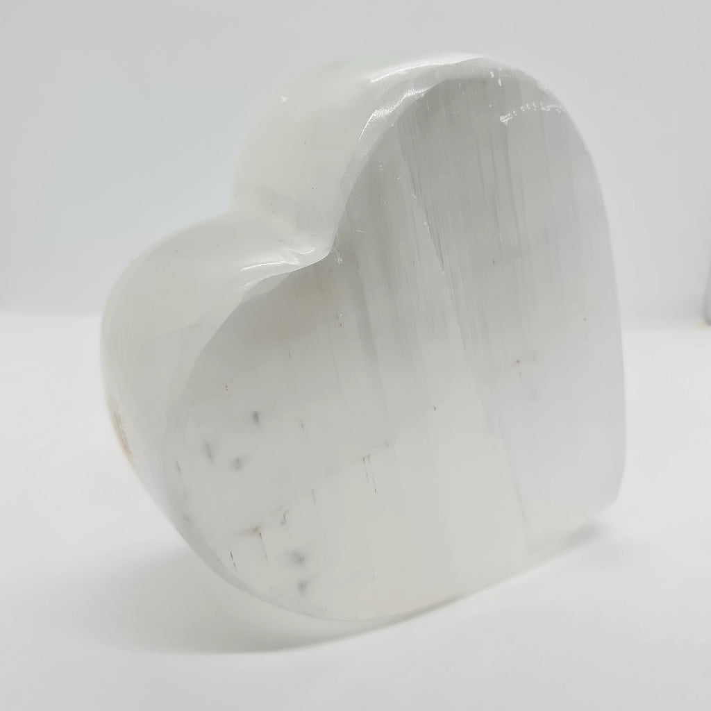 Jumbo Free Standing Selenite Heart