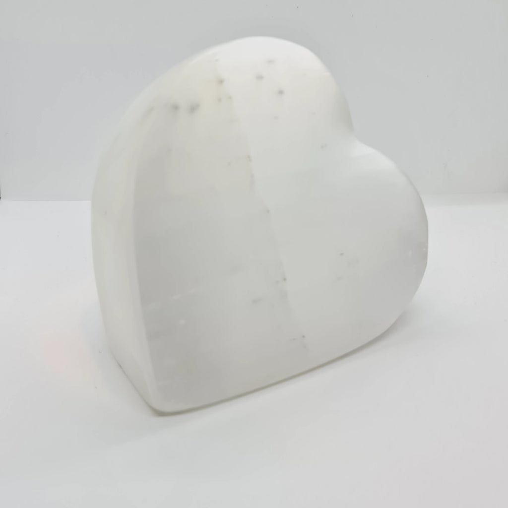 Jumbo Free Standing Selenite Heart