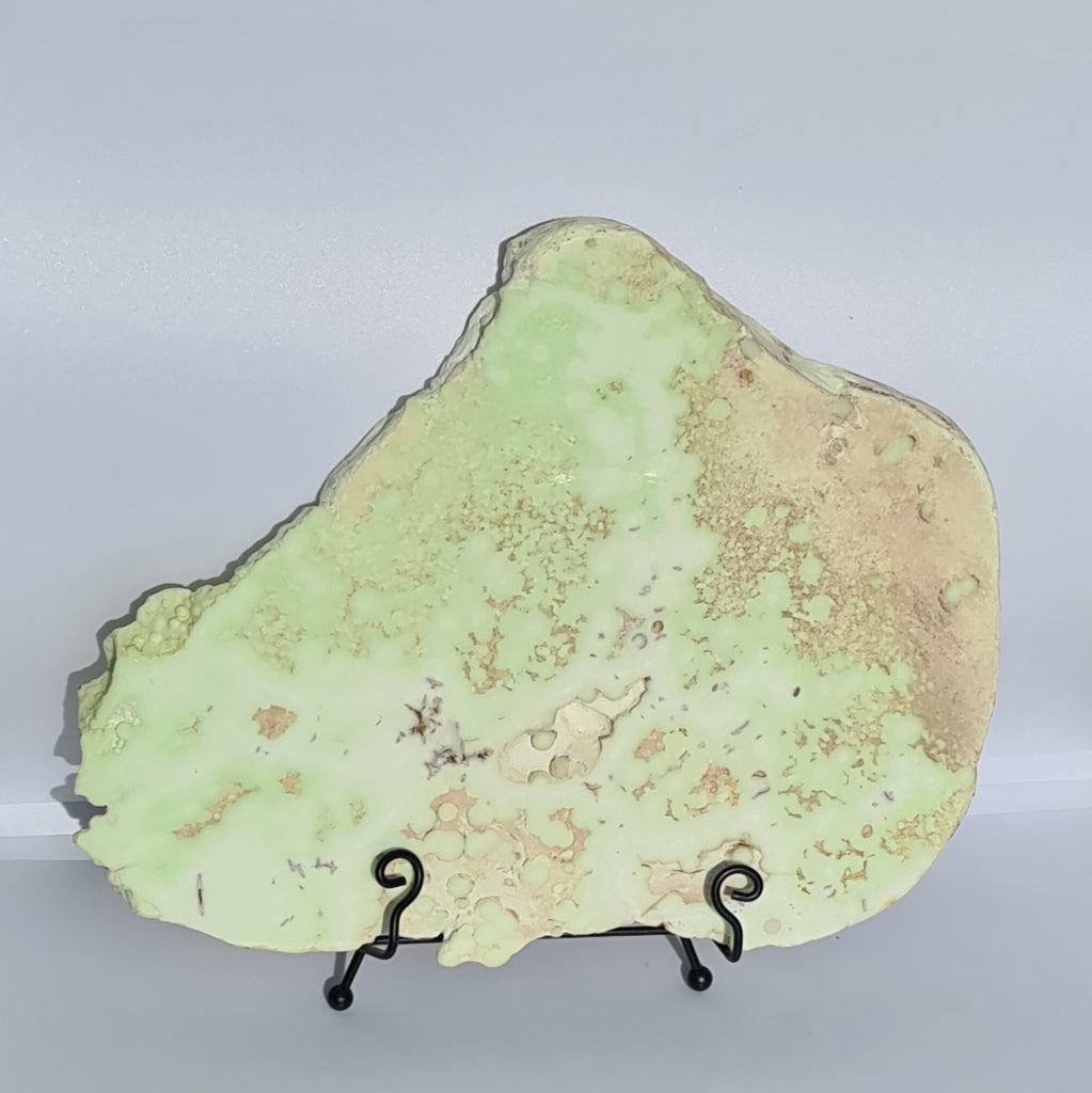 Large Lemon Chrysoprase Plate