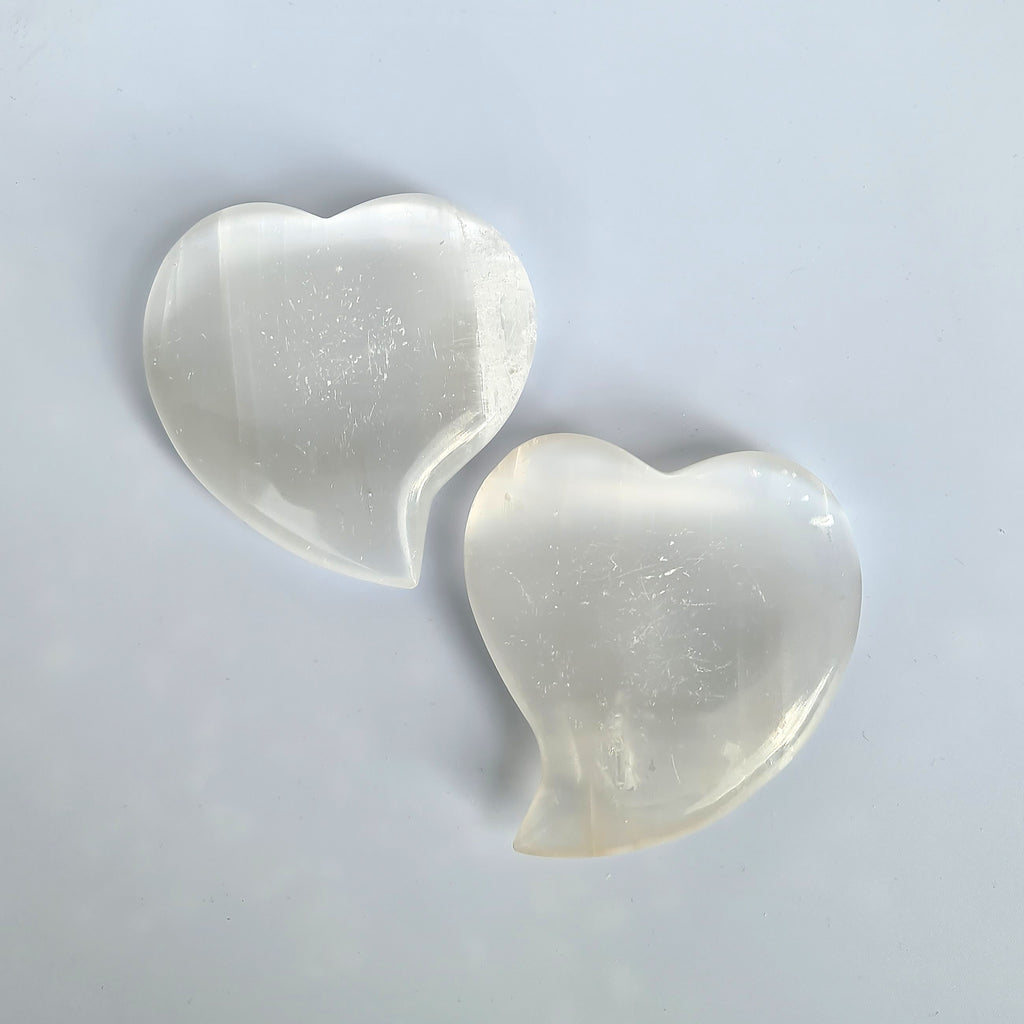 Selenite Hearts