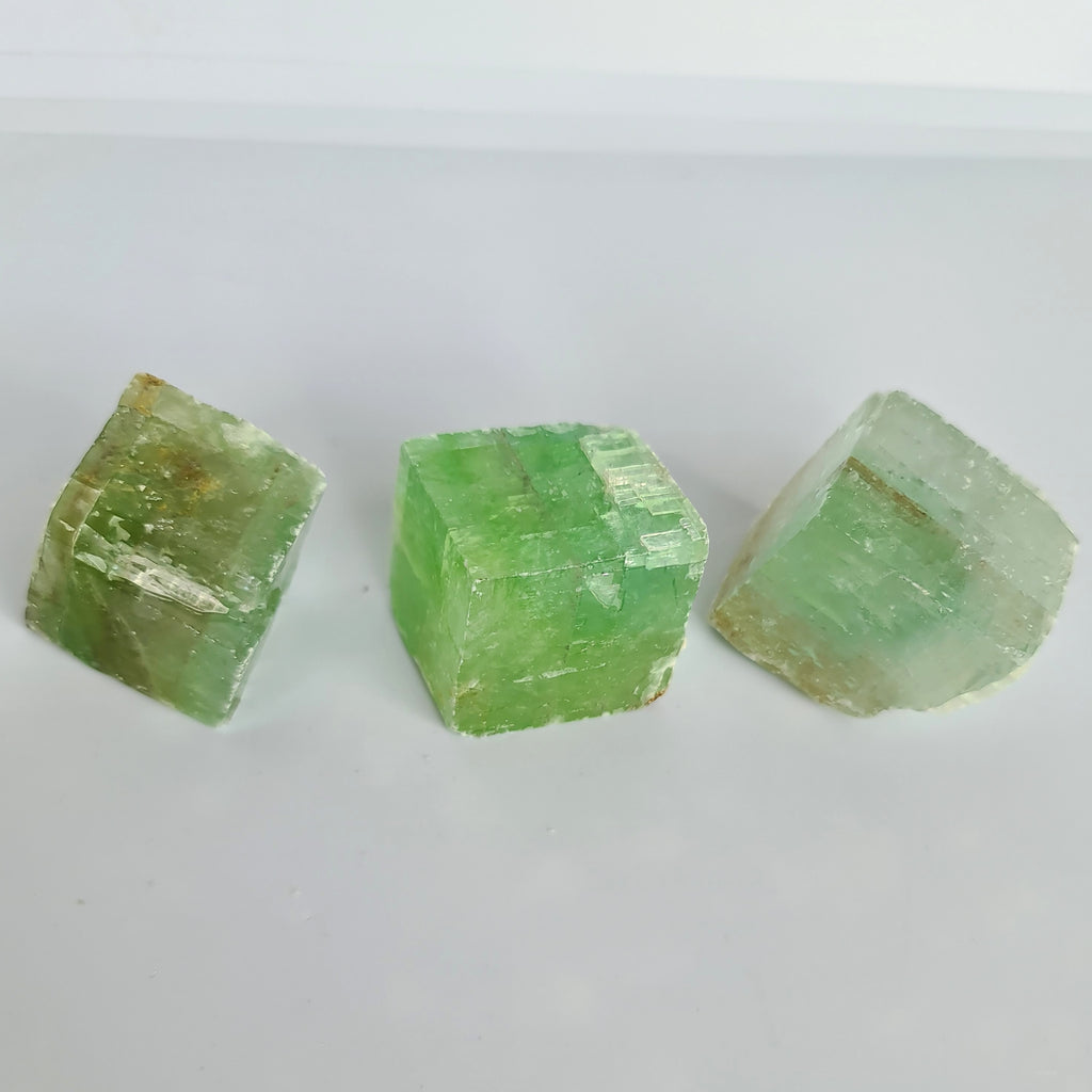 Polished Green Calcite Pieces