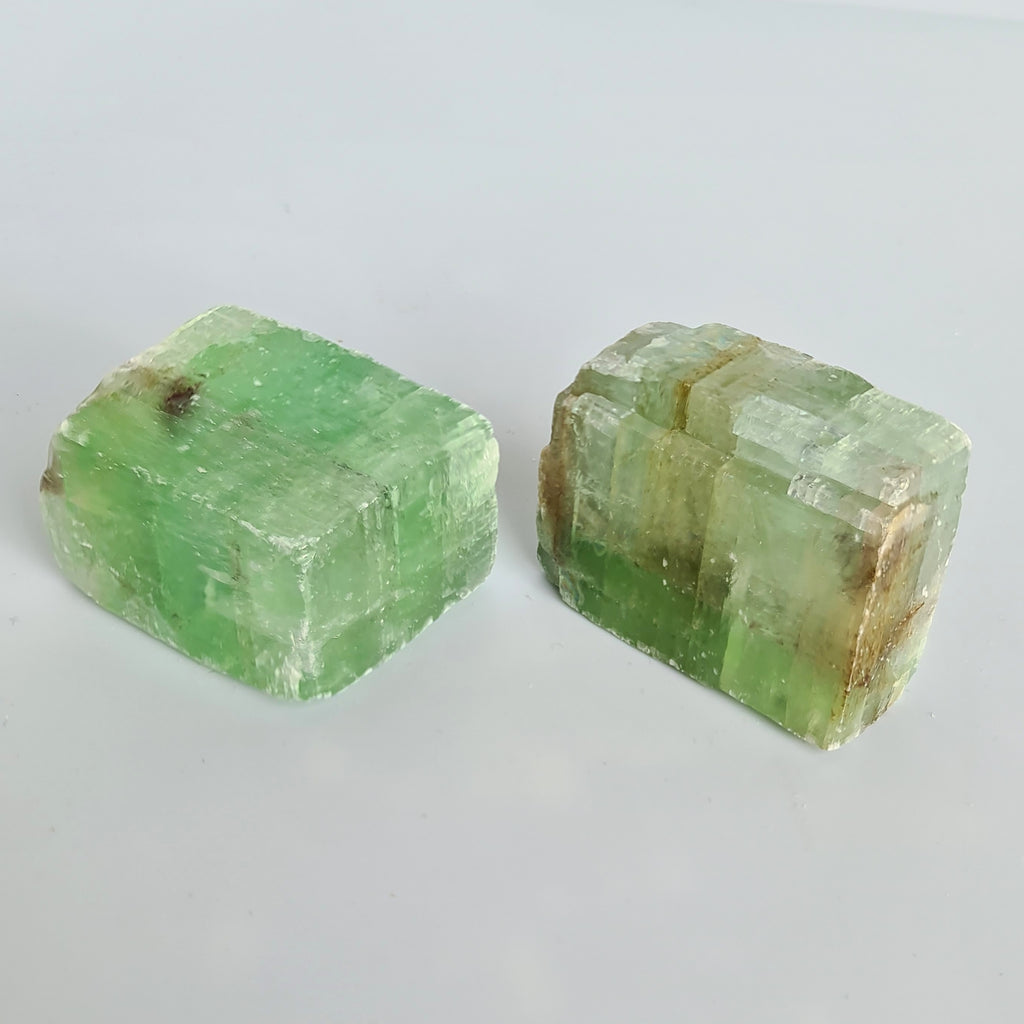 Polished Green Calcite Pieces