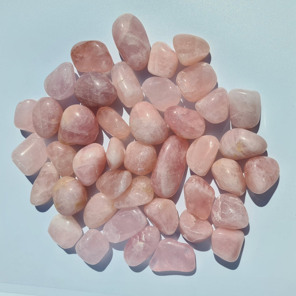 Rose Quartz Tumbled Stones- Medium, Large and Jumbo