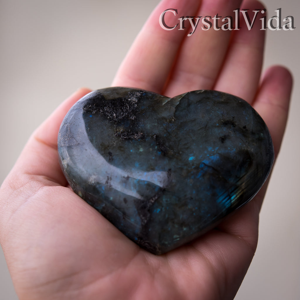 Medium Labradorite Heart