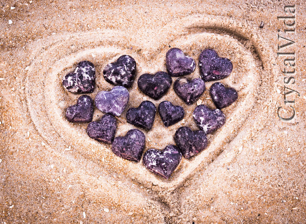 Lepidolite Hearts- Small, Medium and Large