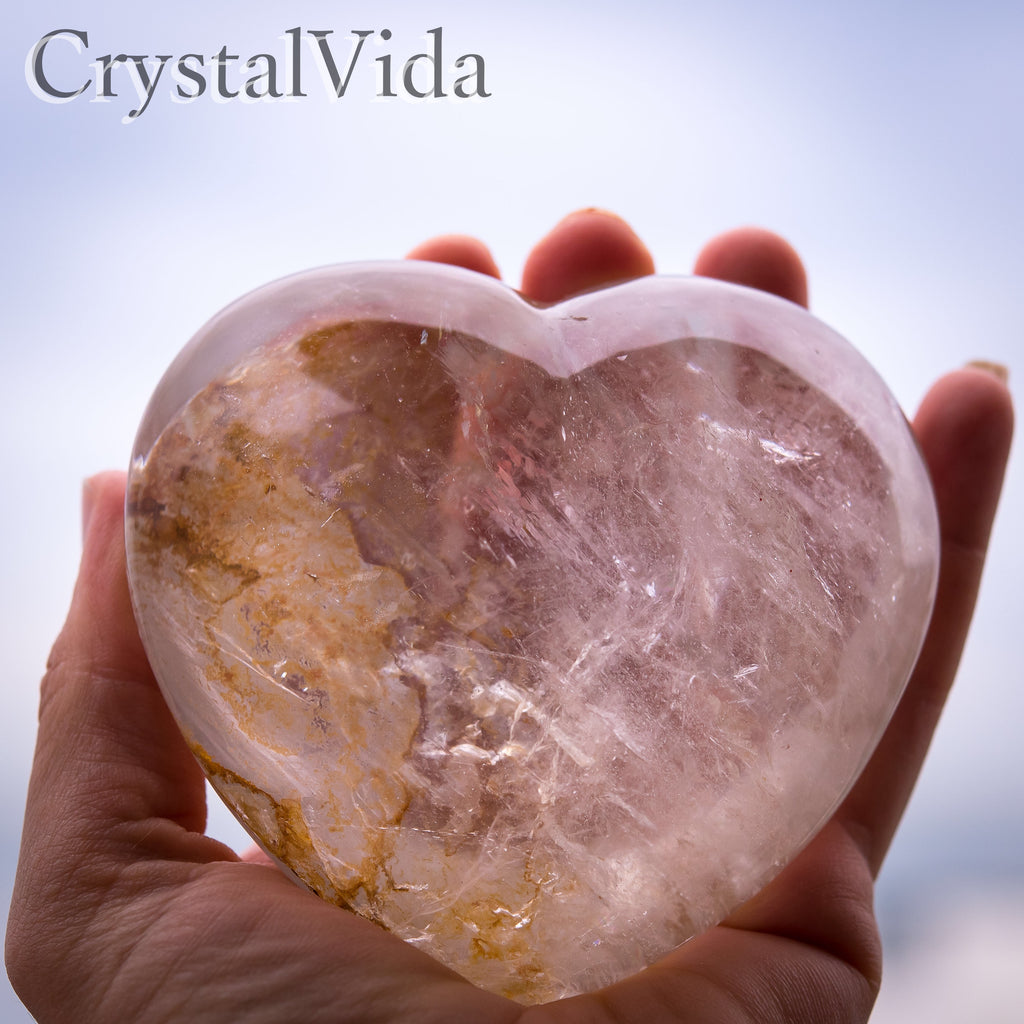 Giant Hematoid Quartz Heart